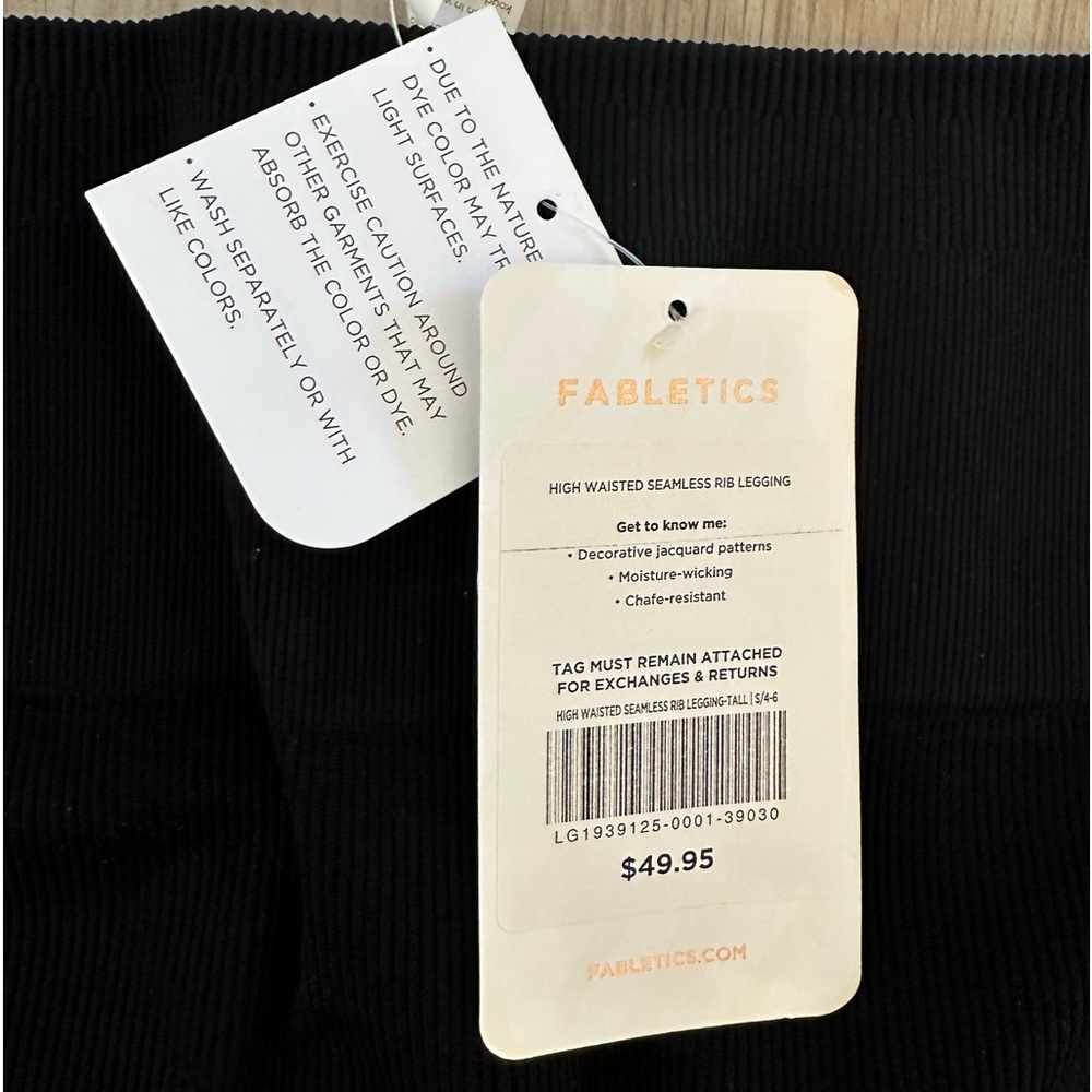 Brand New, Never Worn: Fabletics Ribbed Legging. - Picture 2 of 5